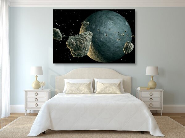 Slika meteoriti oko planeta