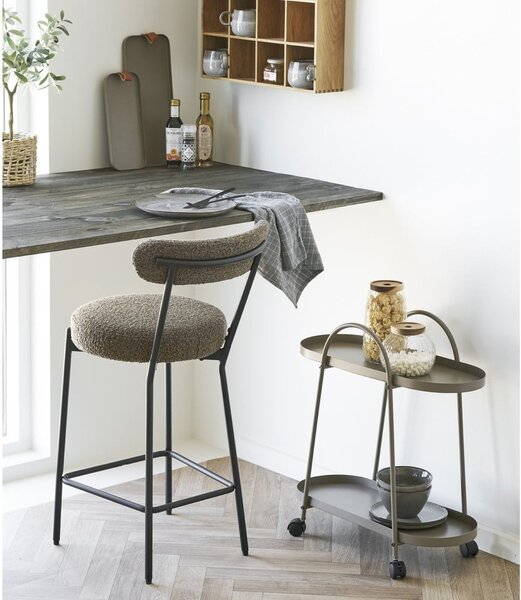 Smeđa podstavljena barska stolica (visine sjedala 65 cm) Badalona – House Nordic