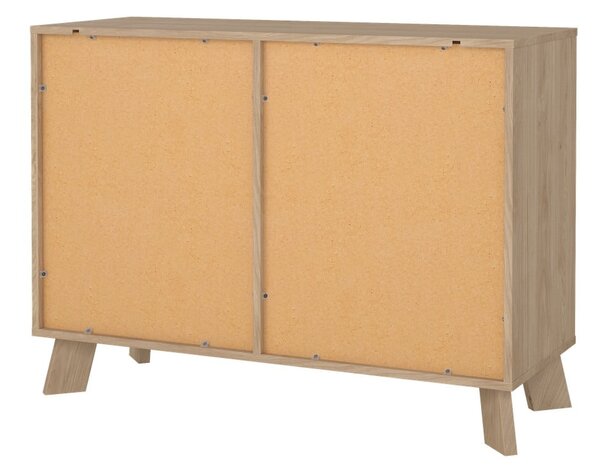 Bijela/u prirodnoj boji komoda u dekoru hrasta 99x73x39 cm Ikast – Tvilum
