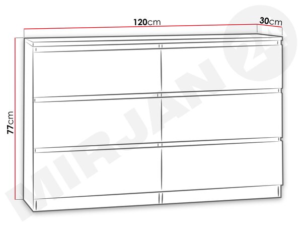 Zondo.hr Komoda Orion OK6 120 (hrast sonoma). 1053763