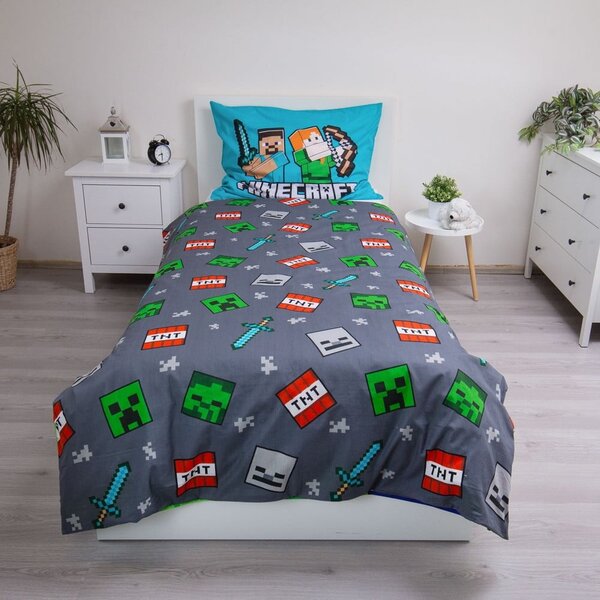 Pamučna dječja posteljina za krevet za jednu osobu 140x200 cm Minecraft "We got this" – Jerry Fabrics