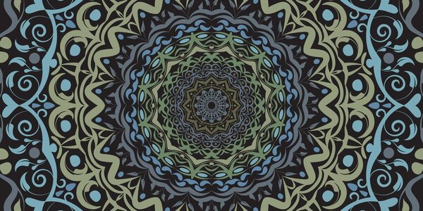 Slika apstraktna Mandala u vintage stilu