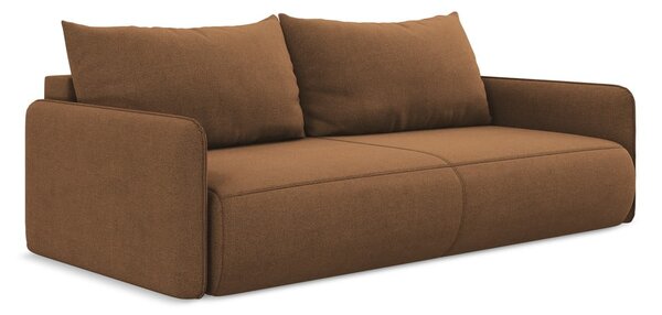 Narančasta sklopiva/s prostorom za odlaganje sofa 216 cm Nanea – Makamii
