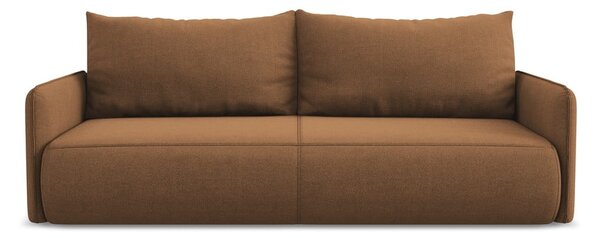 Narančasta sklopiva/s prostorom za odlaganje sofa 216 cm Nanea – Makamii