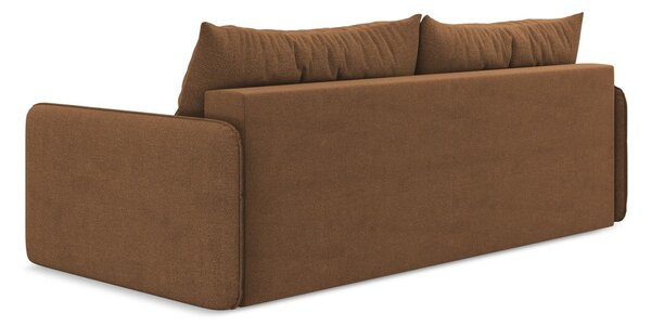 Narančasta sklopiva/s prostorom za odlaganje sofa 216 cm Nanea – Makamii