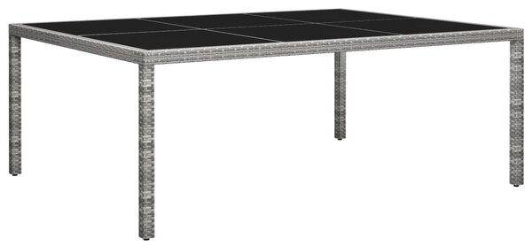 VidaXL Vrtni blagovaonski stol sivi 200 x 150 x 74 cm od poliratana