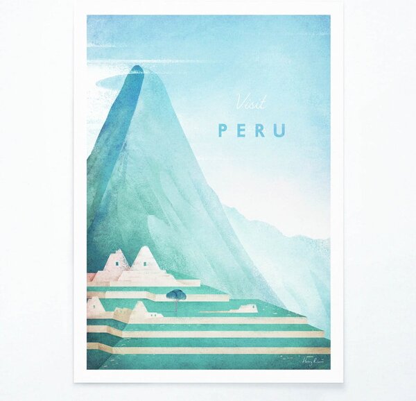Poster Travelposter Peru, 30 x 40 cm