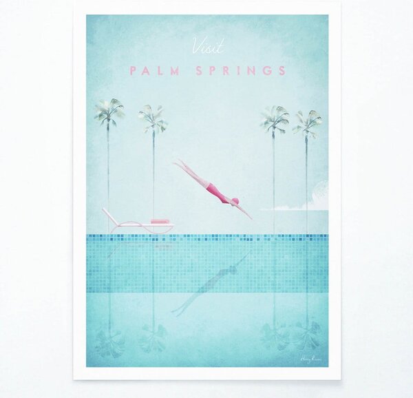 Poster Travelposter Palm Springs, 50 x 70 cm