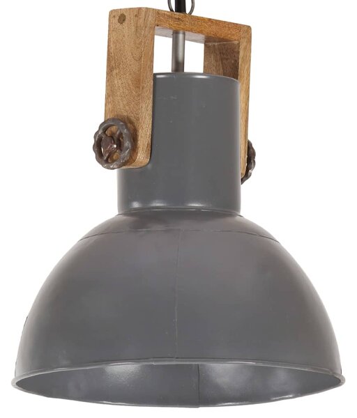VidaXL Industrijska viseća svjetiljka 25 W siva okrugla 32 cm E27