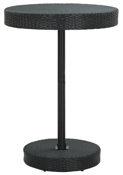 VidaXL Vrtni stol crni 75,5 x 106 cm od poliratana