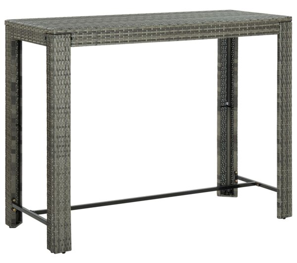 VidaXL Vrtni barski stol sivi 140,5 x 60,5 x 110,5 cm od poliratana
