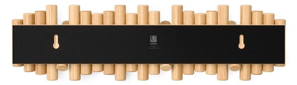 Zidna vješalica od masivnog bora u prirodnoj boji 61 cm Picket – Umbra