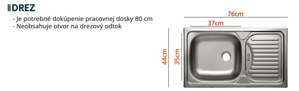 Zondo.hr Kuhinja Milo II (siva + sivi sjaj). 1122680