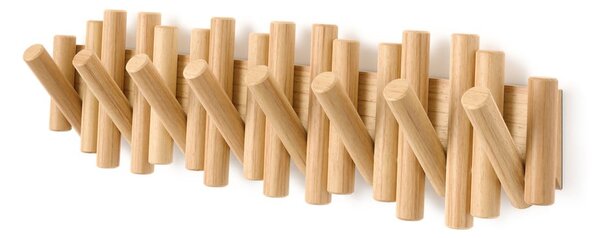 Zidna vješalica od masivnog bora u prirodnoj boji 61 cm Picket – Umbra