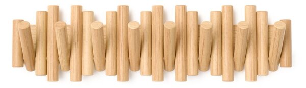 Zidna vješalica od masivnog bora u prirodnoj boji 61 cm Picket – Umbra