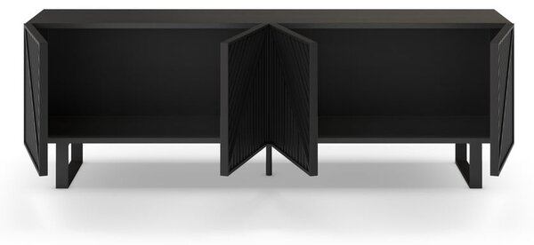 Crna TV komoda 161x55x35 cm Peta – Marckeric