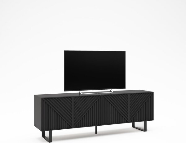 Crna TV komoda 161x55x35 cm Peta – Marckeric