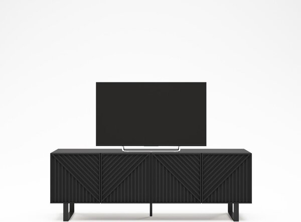 Crna TV komoda 161x55x35 cm Peta – Marckeric