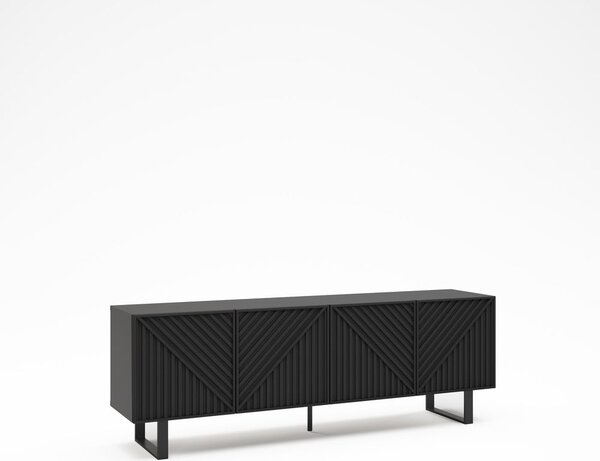 Crna TV komoda 161x55x35 cm Peta – Marckeric