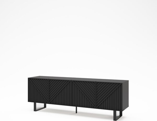 Crna TV komoda 161x55x35 cm Peta – Marckeric