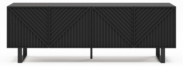 Crna TV komoda 161x55x35 cm Peta – Marckeric