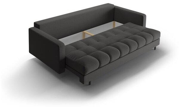 Tamno siva sklopiva/s prostorom za odlaganje sofa 222 cm Bali – Cosmopolitan Design