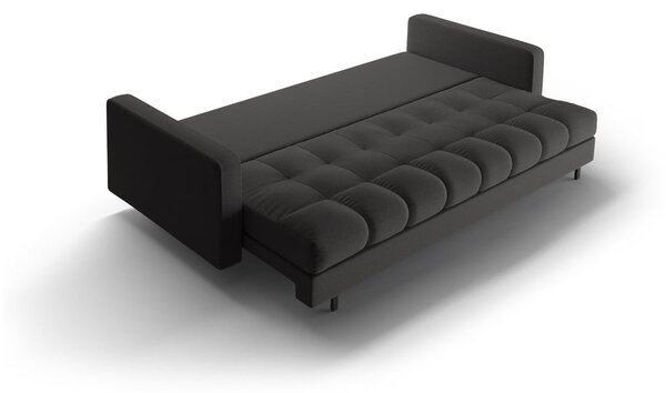 Tamno siva sklopiva/s prostorom za odlaganje sofa 222 cm Bali – Cosmopolitan Design