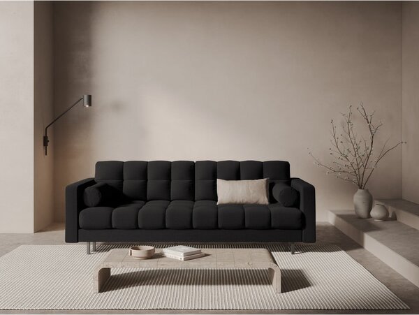 Tamno siva sklopiva/s prostorom za odlaganje sofa 222 cm Bali – Cosmopolitan Design