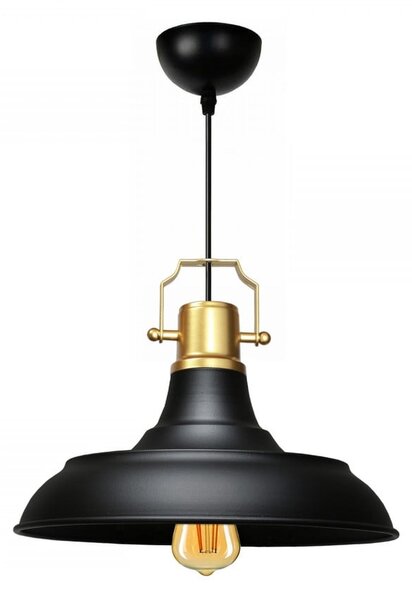 Crna viseća svjetiljka s metalnim sjenilom ø 25 cm Tarsus – Opviq lights