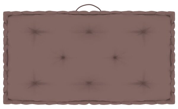 VidaXL Paletni podni jastuk smeđe-sivi 73 x 40 x 7 cm pamučni