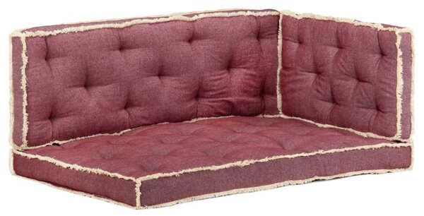 VidaXL 3-dijelni set jastuka za sofu od paleta boja burgundca