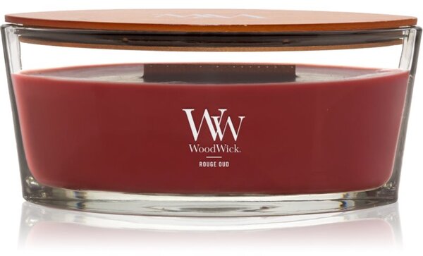 Woodwick Opulent Wood Rouge Oud mirisna svijeća s drvenim fitiljem 453.6 g