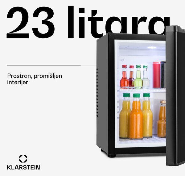 Klarstein Happy Hour 48cm 23L Mini Hladnjak za Piće Crna