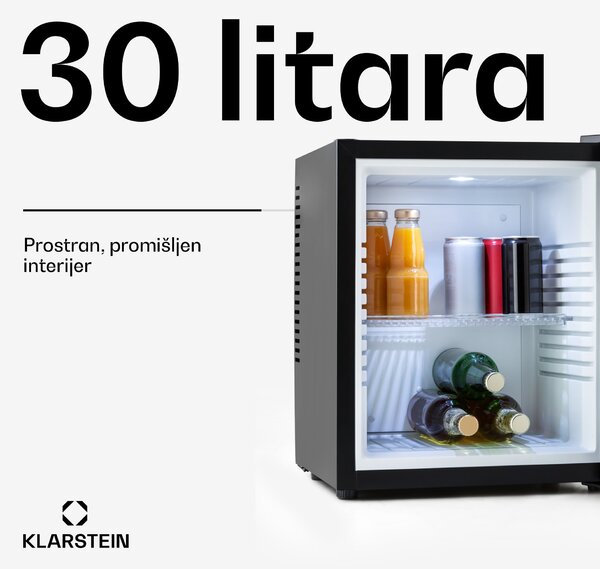 Klarstein Happy Hour 48cm 30L Mini Hladnjak za Piće Crna