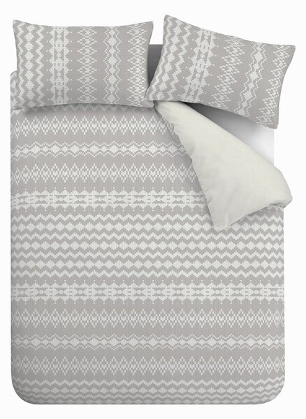 Siva posteljina od flisa Catherine Lansfield Alpine Fleece, 200 x 200 cm