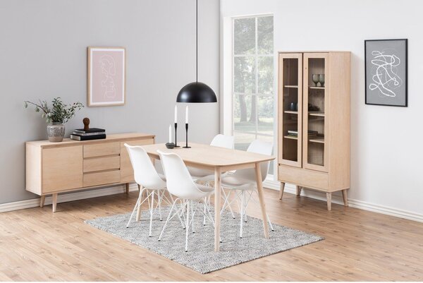 Niska komoda u dekoru hrasta u prirodnoj boji 150x75 cm Nagano – Actona