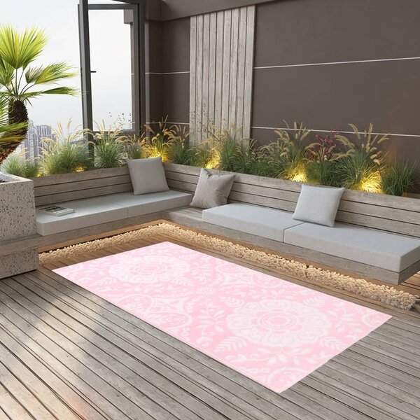 VidaXL Vanjski tepih ružičasti 80 x 150 cm PP