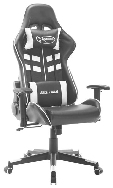 VidaXL Igraća stolica od umjetne kože crno-bijela