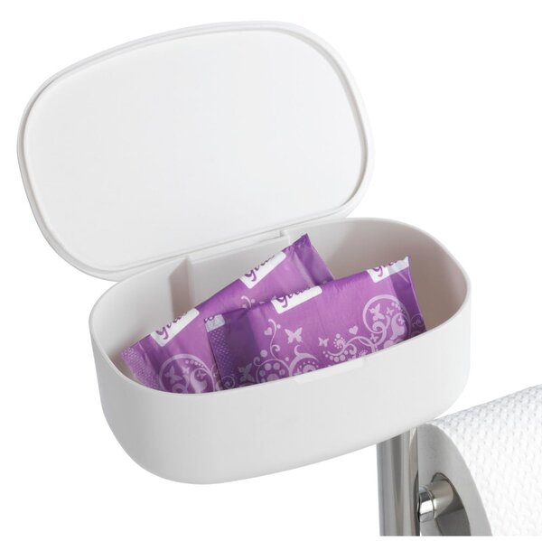 Bijeli/u srebrnoj boji držač za WC papir od nehrđajućeg čelika sa četkom Rivazza – Wenko