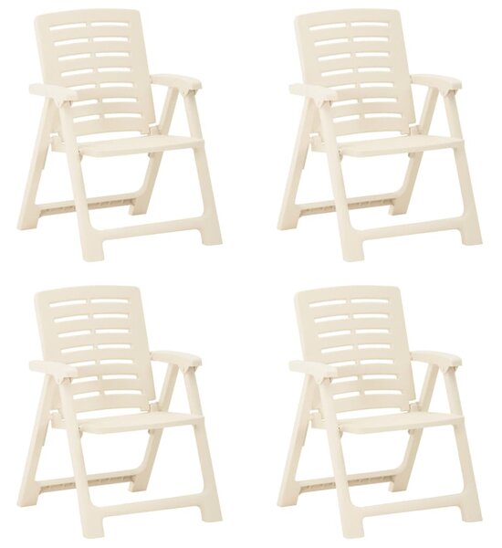 VidaXL Vrtne stolice 4 kom plastične bijele