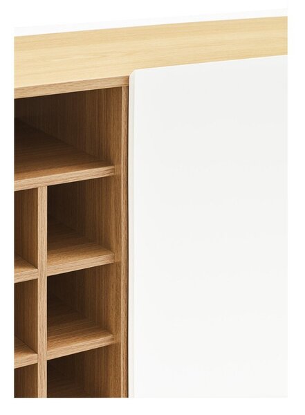 Bijela visoka komoda u dekoru hrasta 95x120 cm Arista – Teulat