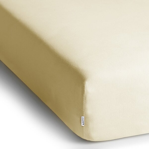 Krem plahta s gumom od jeseya 200x200 cm Amber – Restilo