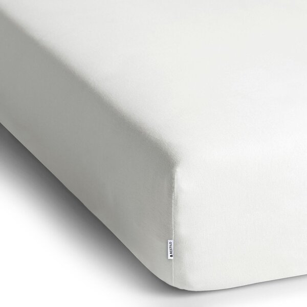 Bijela plahta s gumom od jeseya 90x200 cm Amber – Restilo