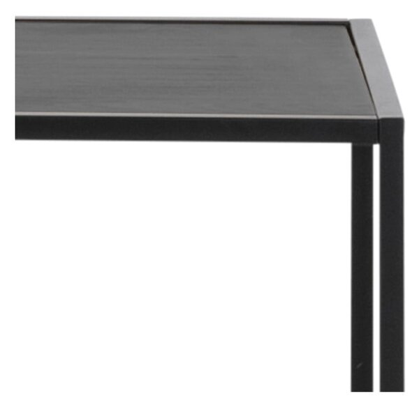 Crna polica za knjige u dekoru jasena 114x185 cm Seaford - Actona