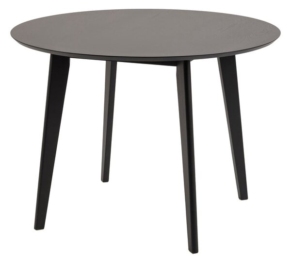 Crni blagovaonski stol u hrastovom dekoru Acton Roxby, ø 105 cm