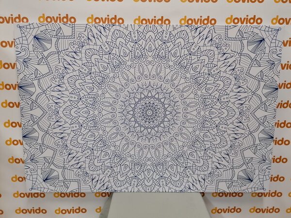 Slika detaljna ukrasna Mandala u plavoj boji