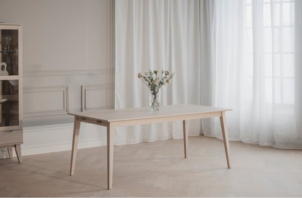 Blagovaonski stol od hrastovine s mat lakiranim premazom Rowico Mimi, 180 x 90 cm