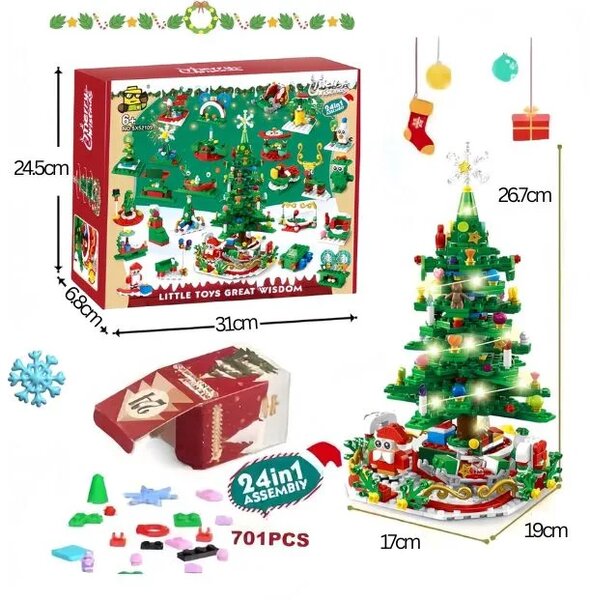Merryglow™ Led Set Adventskih Kalendara S Božićnim Drvcem