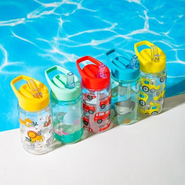 Bočica za vodu za bebe sa slamkom Sass & Belle Drink Up Safari, 400 ml
