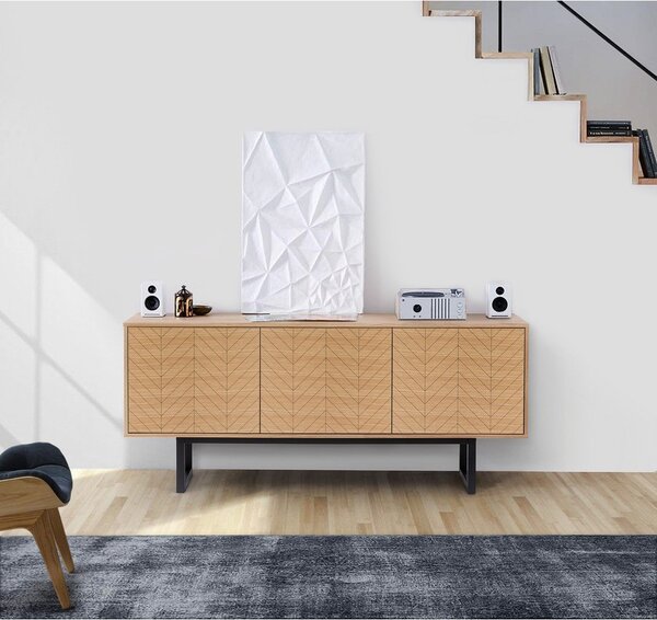Komoda od hrastovine Woodman Camden Herringbone, 175 x 75 cm